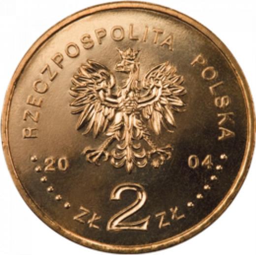 Аверс монеты - 2 злотых 2004 года MW NR "Александр Чекановский" - цена  монеты - Польша, III Республика после деноминации