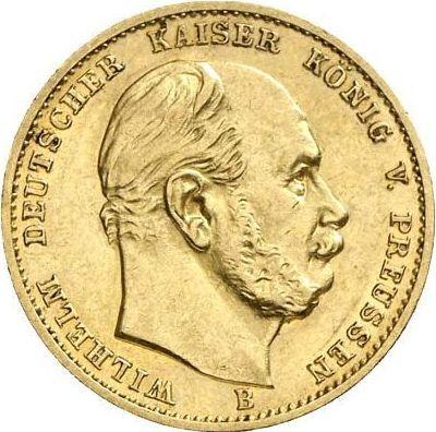 Anverso 10 marcos 1877 B "Prusia" - valor de la moneda de oro - Alemania, Imperio alemán