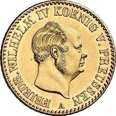 Аверс монеты - Фридрихсдор 1853 года A - цена золотой монеты - Пруссия, Фридрих Вильгельм IV