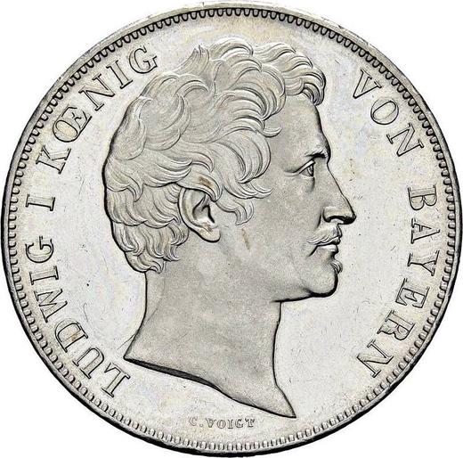 Anverso 2 táleros 1847 "Obispo" - valor de la moneda de plata - Baviera, Luis I