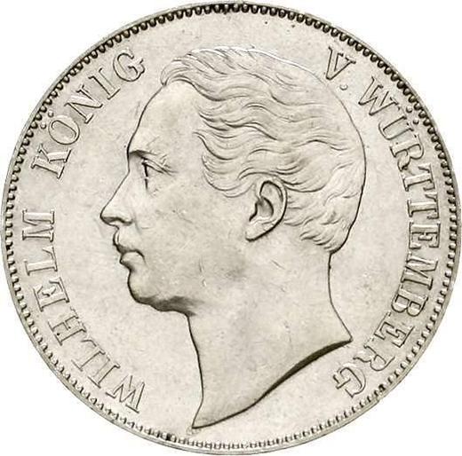 Аверс монеты - Талер 1862 года - цена серебряной монеты - Вюртемберг, Вильгельм I