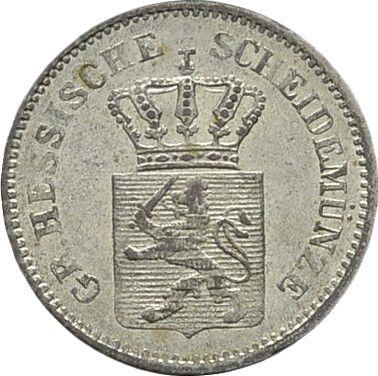 Awers monety - 1 krajcar 1861 - cena srebrnej monety - Hesja-Darmstadt, Ludwik III