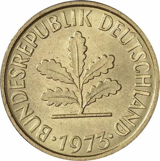 Reverso 5 Pfennige 1973 F - valor de la moneda  - Alemania, RFA