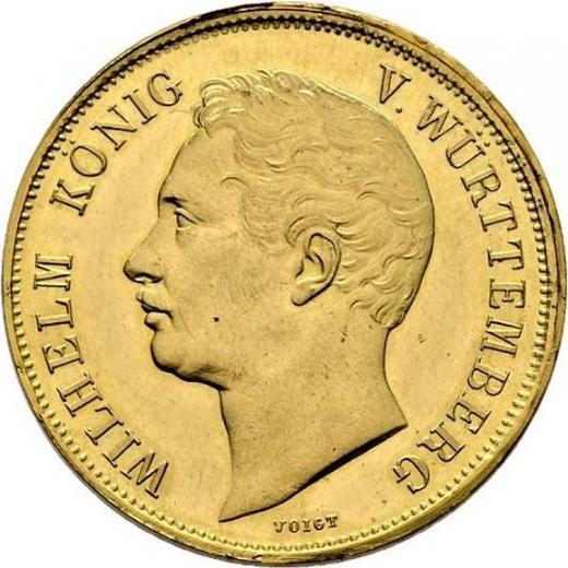 Awers monety - 4 dukaty 1844 "Wizyta królowej mennicy" - cena złotej monety - Wirtembergia, Wilhelm I