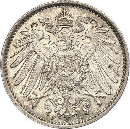 Rewers monety - 1 marka 1908 E "Typ 1891-1916" - cena srebrnej monety - Niemcy, Cesarstwo Niemieckie