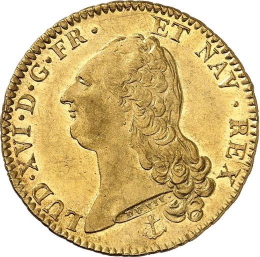 Avers Doppelter Louis d'or 1787 H La Rochelle - Goldmünze Wert - Frankreich, Ludwig XVI