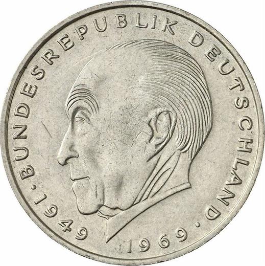 Аверс монеты - 2 марки 1973 года D "Аденауэр" - цена  монеты - Германия, ФРГ