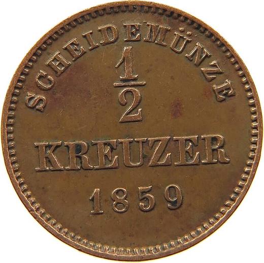 Revers 1/2 Kreuzer 1859 "Typ 1858-1864" - Münze Wert - Württemberg, Wilhelm I