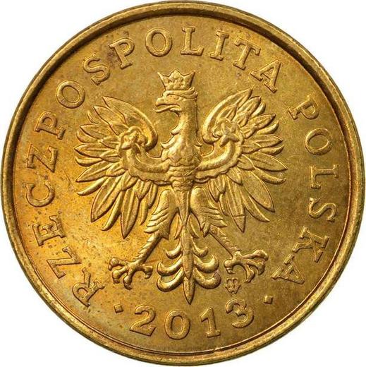 Аверс монеты - 2 гроша 2013 года MW Латунь - цена  монеты - Польша, III Республика после деноминации