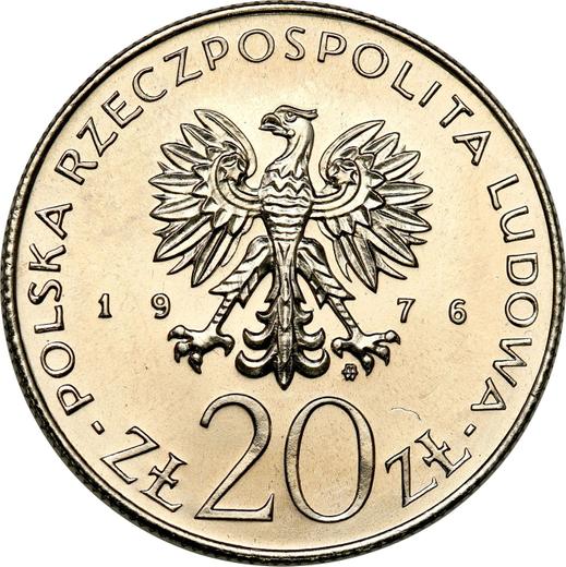 Аверс монеты - Пробные 20 злотых 1976 года MW "30 лет бюджетного закона Польской Народной Республики" Никель - цена  монеты - Польша, Народная Республика