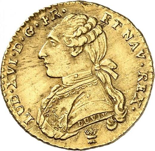 Anverso Medio Louis d'Or 1777 I Limoges - valor de la moneda de oro - Francia, Luis XVI