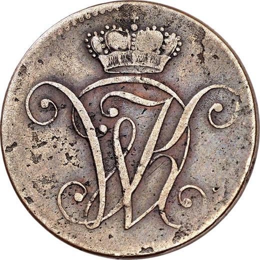 Аверс монеты - 2 геллера 1814 года - цена  монеты - Гессен-Кассель, Вильгельм I