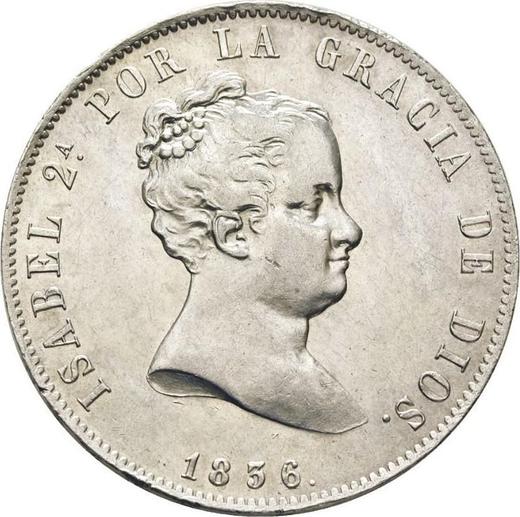 Avers 20 Reales 1836 M CR - Silbermünze Wert - Spanien, Isabella II