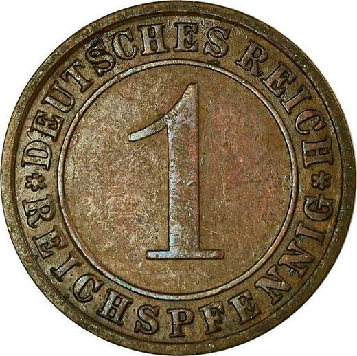 Аверс монеты - 1 рейхспфенниг 1930 года G - цена  монеты - Германия, Bеймарская республика