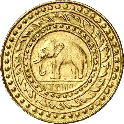 Реверс монеты - Пит (4 бата) 1863 года - цена золотой монеты - Таиланд, Рама IV