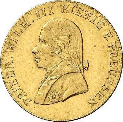 Awers monety - 1/2 friedrich d'or 1814 A - cena złotej monety - Prusy, Fryderyk Wilhelm III