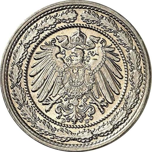 Rewers monety - 20 fenigów 1892 D "Typ 1890-1892" - cena  monety - Niemcy, Cesarstwo Niemieckie