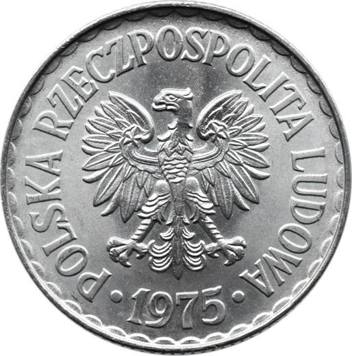 Avers 1 Zloty 1975 - Münze Wert - Polen, Volksrepublik Polen