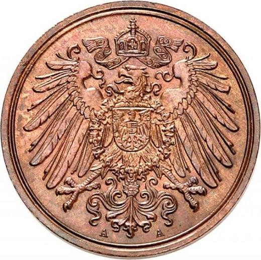 Реверс монеты - 1 пфенниг 1914 года A "Тип 1890-1916" - цена  монеты - Германия, Германская Империя