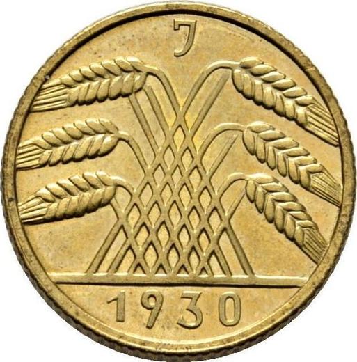 Reverso 10 Reichspfennigs 1930 J - valor de la moneda  - Alemania, República de Weimar