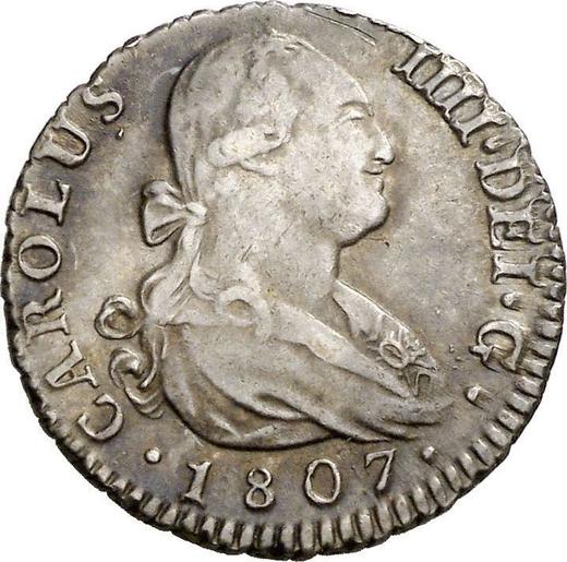 Awers monety - 1 real 1807 M AI - cena srebrnej monety - Hiszpania, Karol IV