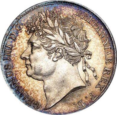 Аверс монеты - 4 пенса (1 Грот) 1829 года "Монди" - цена серебряной монеты - Великобритания, Георг IV