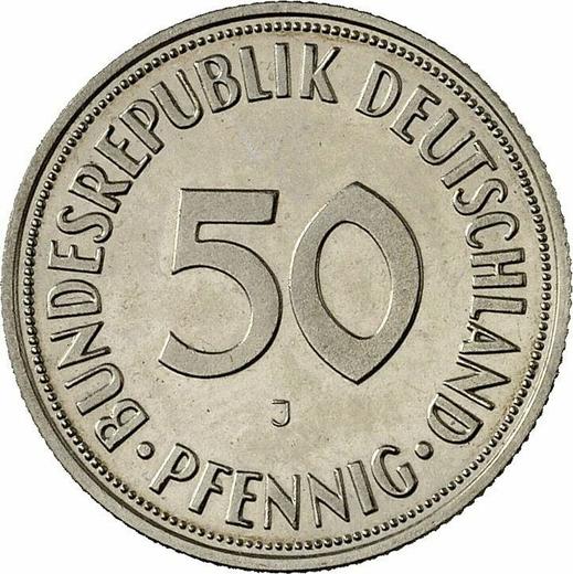 Аверс монеты - 50 пфеннигов 1968 года J - цена  монеты - Германия, ФРГ