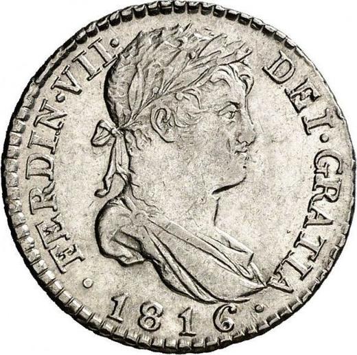 Awers monety - 1 real 1816 M GJ - cena srebrnej monety - Hiszpania, Ferdynand VII