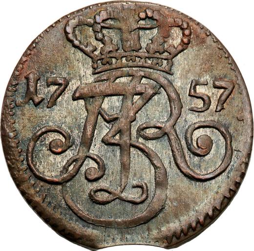 Аверс монеты - Шеляг 1757 года "Гданьский" - цена  монеты - Польша, Август III