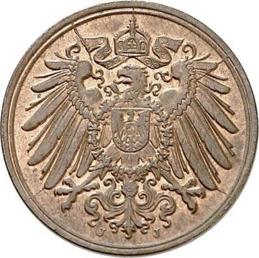Reverso 1 Pfennig 1898 J "Tipo 1890-1916" - valor de la moneda  - Alemania, Imperio alemán