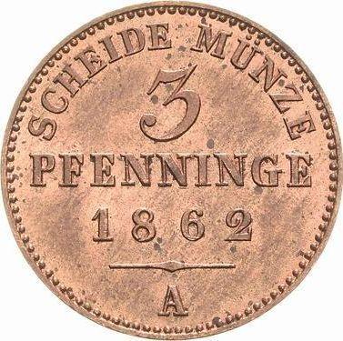 Reverse 3 Pfennig 1862 A -  Coin Value - Prussia, William I