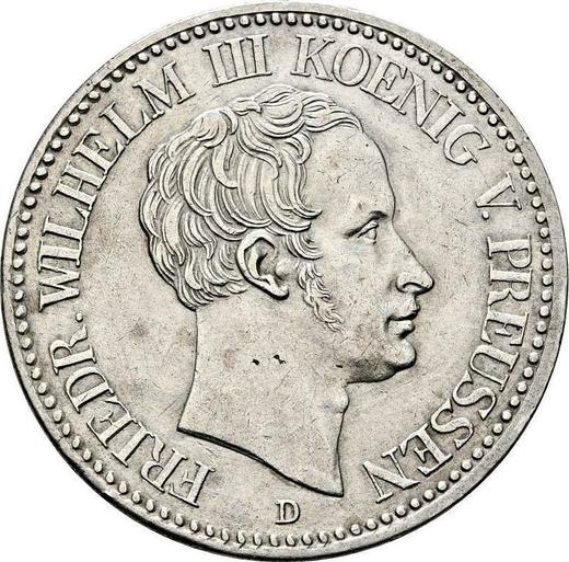 Аверс монеты - Талер 1824 года D - цена серебряной монеты - Пруссия, Фридрих Вильгельм III