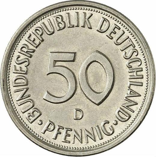 Anverso 50 Pfennige 1977 D - valor de la moneda  - Alemania, RFA