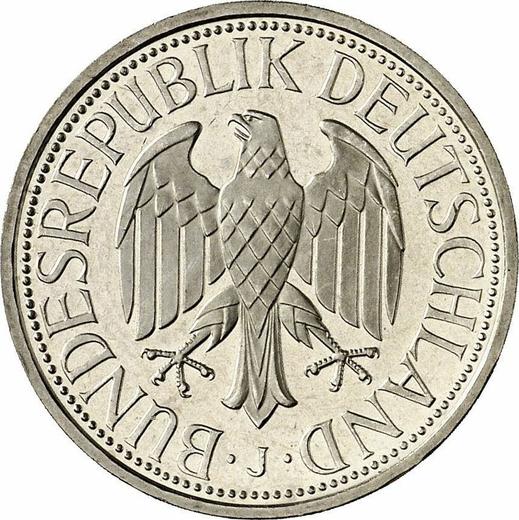 Реверс монеты - 1 марка 1996 года J - цена  монеты - Германия, ФРГ