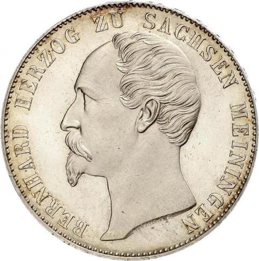 Аверс монеты - Талер 1859 года - цена серебряной монеты - Саксен-Мейнинген, Бернгард II