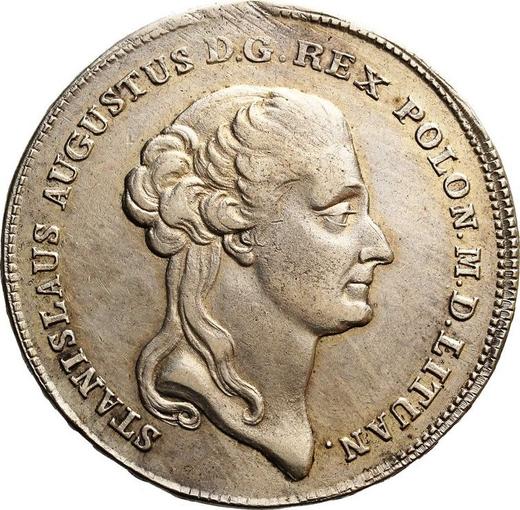 Аверс монеты - Талер 1792 года MV - цена серебряной монеты - Польша, Станислав II Август