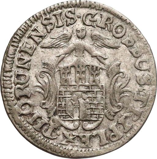 Rewers monety - Trojak 1763 "Toruński" - cena srebrnej monety - Polska, August III