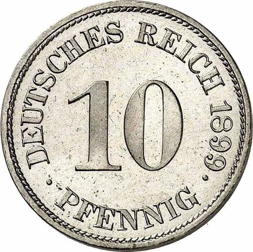 Аверс монеты - 10 пфеннигов 1899 года E "Тип 1890-1916" - цена  монеты - Германия, Германская Империя