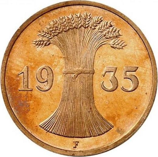 Reverso 1 Reichspfennig 1935 F - valor de la moneda  - Alemania, República de Weimar