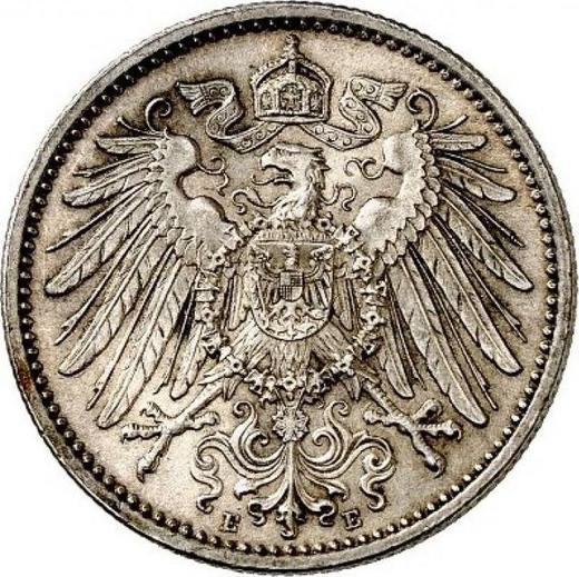 Reverso 1 marco 1911 E "Tipo 1891-1916" - valor de la moneda de plata - Alemania, Imperio alemán