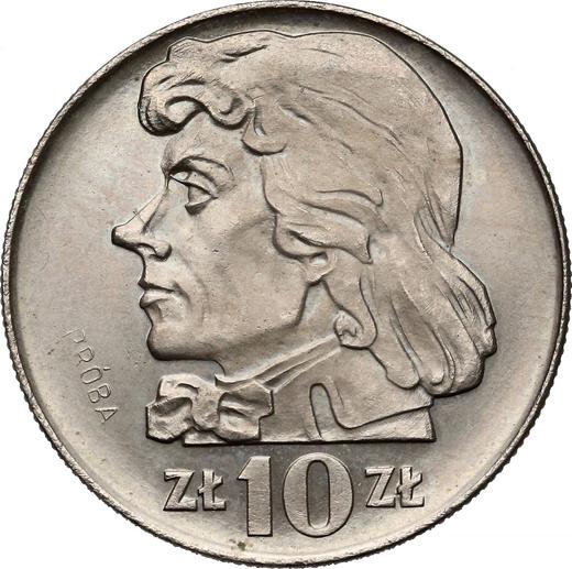 Rewers monety - PRÓBA 10 złotych 1970 MW "200 Rocznica śmierci Tadeusza Kościuszki" Miedź-nikiel - cena  monety - Polska, PRL