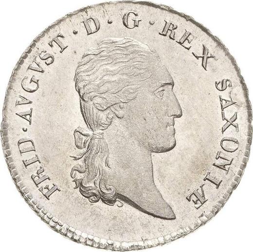 Аверс монеты - 1/6 талера 1813 года S.G.H. - цена серебряной монеты - Саксония-Альбертина, Фридрих Август I