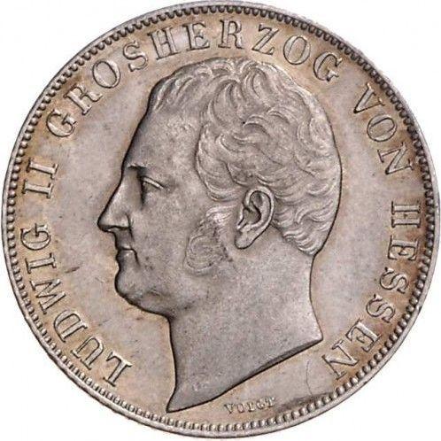 Awers monety - 1 gulden 1841 - cena srebrnej monety - Hesja-Darmstadt, Ludwik II