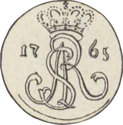 Аверс монеты - Пробный 1 грош 1765 года "Без венка" - цена  монеты - Польша, Станислав II Август