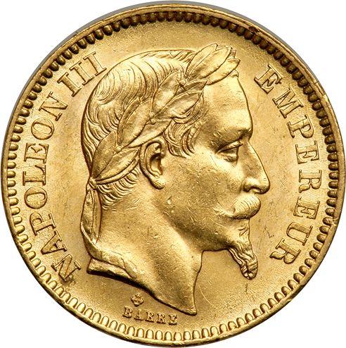 Obverse 20 Francs 1864 BB "Type 1861-1870" Strasbourg - France, Napoleon III