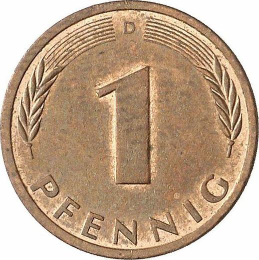 Аверс монеты - 1 пфенниг 1989 года D - цена  монеты - Германия, ФРГ