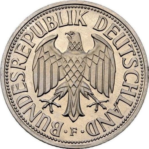 Реверс монеты - 1 марка 1960 года F - цена  монеты - Германия, ФРГ