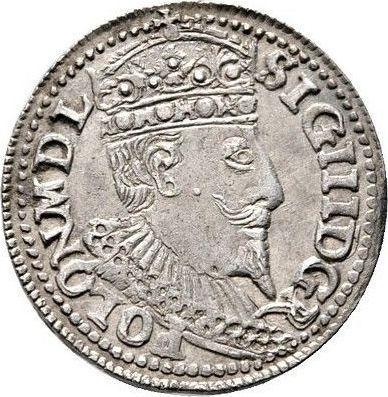 Anverso Trojak (3 groszy) 1596 IF "Casa de moneda de Olkusz" - valor de la moneda de plata - Polonia, Segismundo III