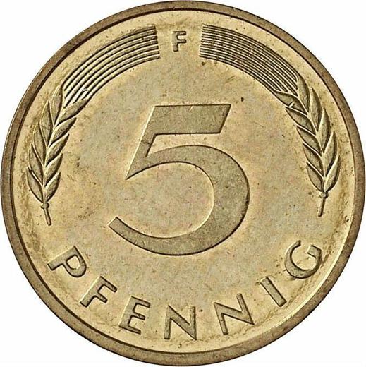 Anverso 5 Pfennige 1998 F - valor de la moneda  - Alemania, RFA