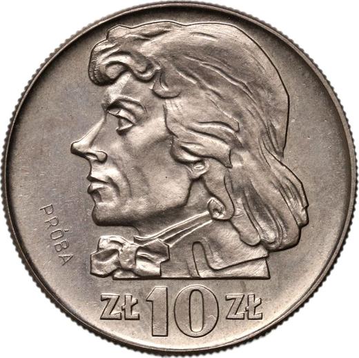 Реверс монеты - Пробные 10 злотых 1966 года MW "200 лет со дня смерти Тадеуша Костюшко" Медно-никель - цена  монеты - Польша, Народная Республика